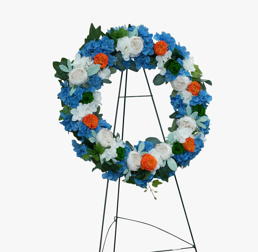 24" Round wreath-GAB001R