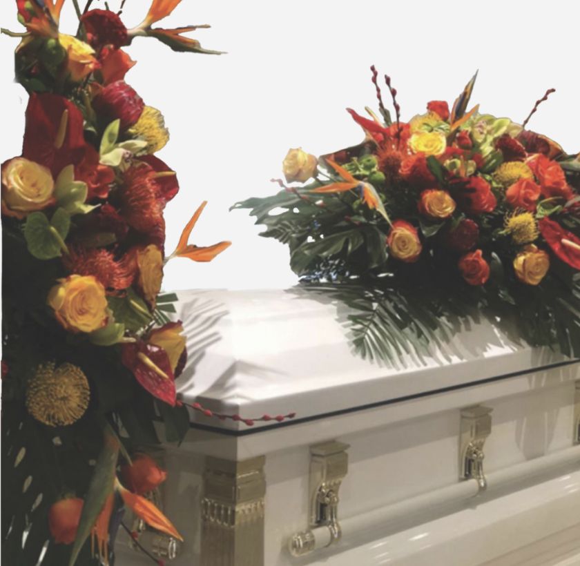 Tropical Casket Spray & Tropical Standing Spray