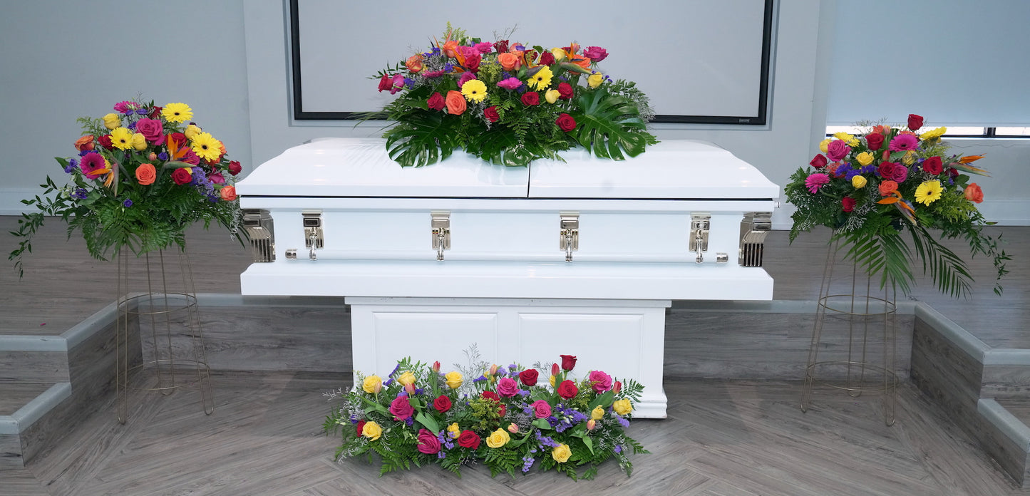 Casket spray, side pieces and floor runner-GB01613 (Priced Individually)
