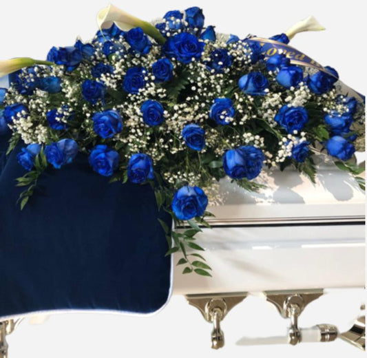 All blue casket spray-GB0113